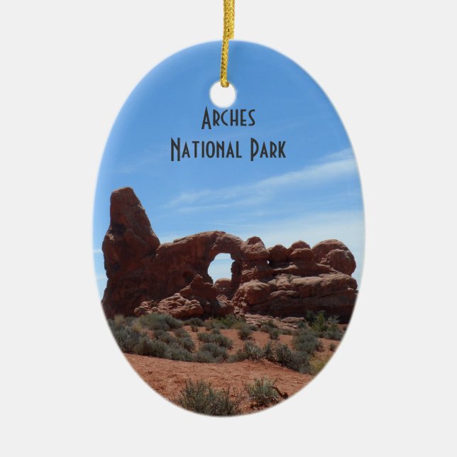 Turret Arch- Arches National Park Ceramic Ornament (Front)