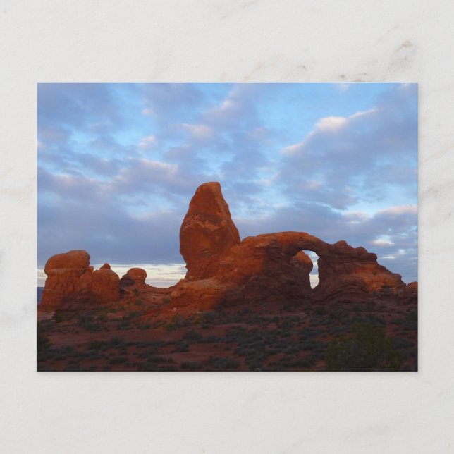 Turret Arch at Sunrise in Arches National Park Postcard (Front)