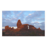 Turret Arch at Sunrise in Arches National Park Rectangular Sticker