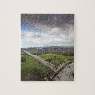 Turret of Israeli tank points to Qunietra Jigsaw Puzzle