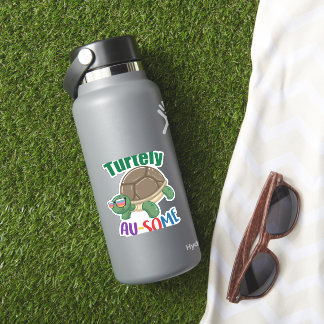 Turtely Ausome Awesome Autism Awareness Colorful Sticker