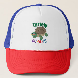 Turtely Ausome Awesome Autism Awareness Colorful Trucker Hat