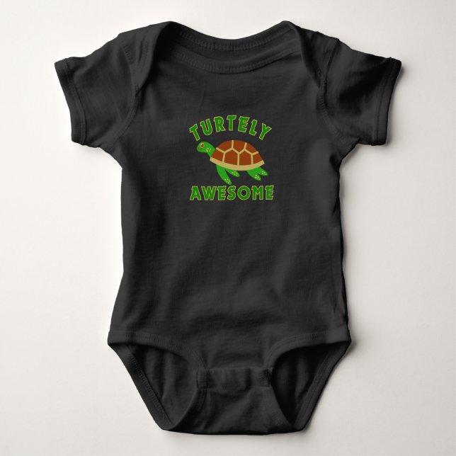 Turtely Awesome Baby Bodysuit (Front)