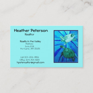 turtle2, Heather Peterson, Realtor, Realty In t... Business Card