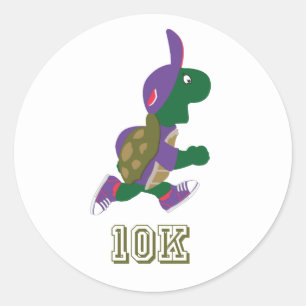 Turtle 10K - Purple Classic Round Sticker
