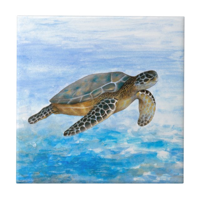 Turtle 1 ceramic tile (Front)
