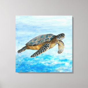 Turtle 1 Sea Ocean Canvas Print
