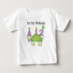 Turtle 2nd Birthday Baby T-shirt at Zazzle