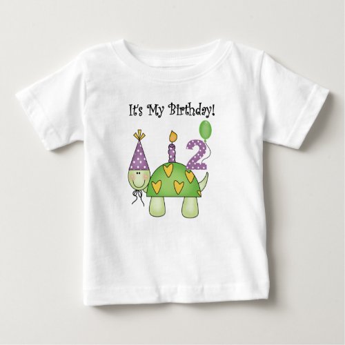 Turtle 2nd Birthday Baby T_Shirt