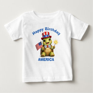 Turtle (3b) Patriotic Kid T-Shirt
