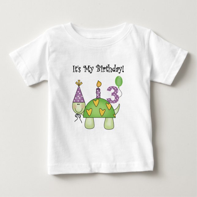 Turtle 3rd Birthday Tshirts and Gifts (Front)