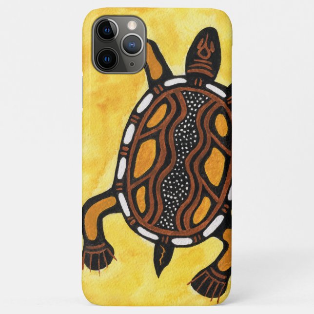 Turtle - Aboriginal Inspired Art Painting Case-Mate iPhone Case (Back)