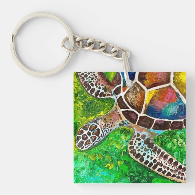 Turtle Acrylic Keychain (Front)