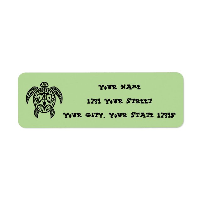 Turtle Address Label (Front)