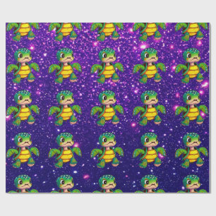 Turtle Adorable Cute Charming Themed Inspired Wrapping Paper