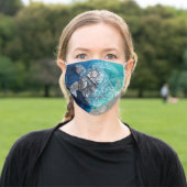 turtle adult cloth face mask (Outside)