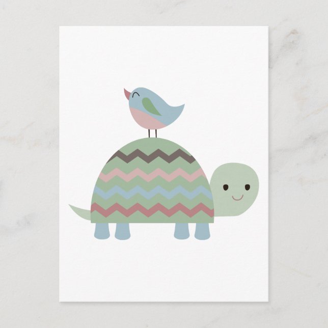 TURTLE AND BIRD POSTCARD (Front)