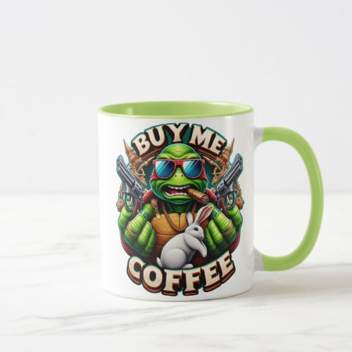 Turtle and Bunny Unlikely Allies Buy Me A Coffee Mug