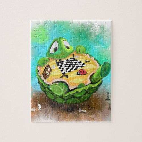 Turtle and Ladybug Playing Chess Jigsaw Puzzle Fun