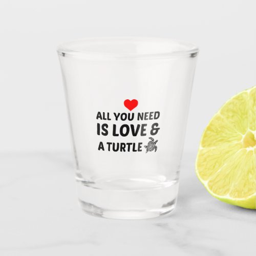 TURTLE AND LOVE SHOT GLASS
