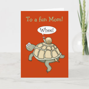 Turtle and snail Whee! Mother's Day card. Card