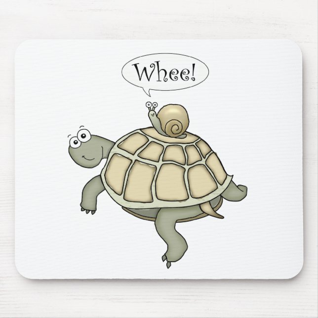 Turtle and snail Whee! Mouse Pad (Front)