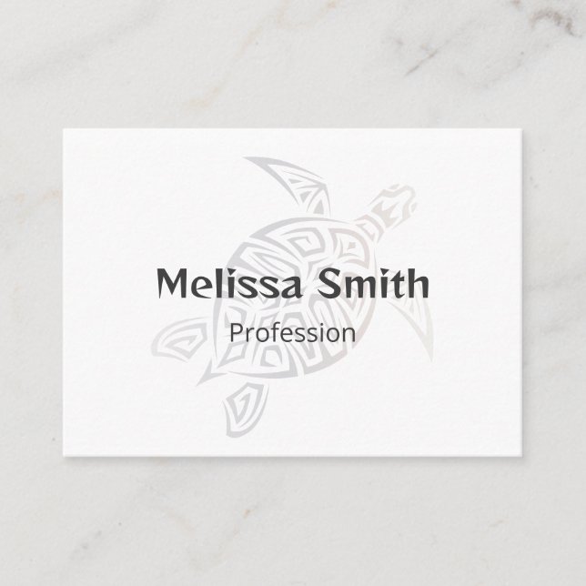 Turtle Animal Tribal Minimal Business Card (Front)