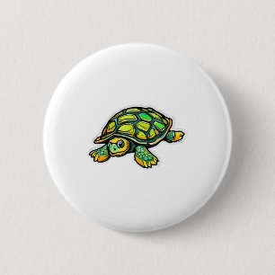Turtle Animal Turtle Green Button