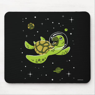 Turtle Animals In Space Mouse Pad