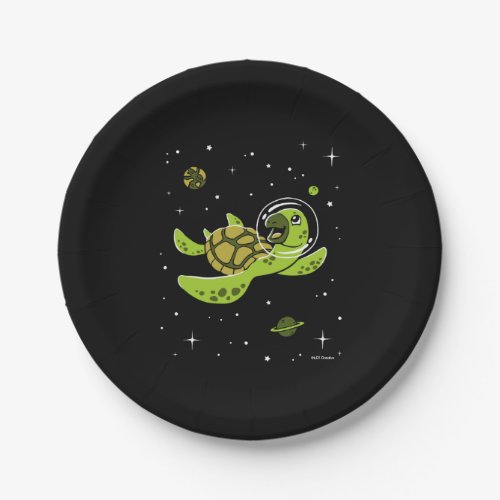 Turtle Animals In Space Paper Plates