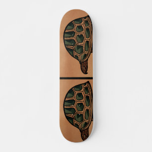 Turtle - Antiquarian, Colorful Book Illustration Skateboard Deck
