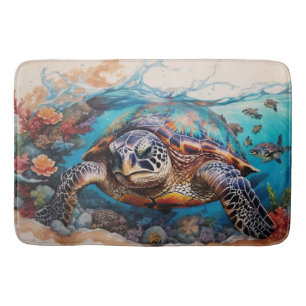 Turtle art / Turtle art Bath Mat