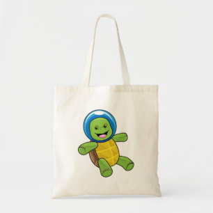 Turtle as Astronaut with Glass ball Tote Bag
