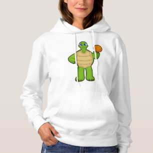 Turtle as Basketball player with Basketball Hoodie