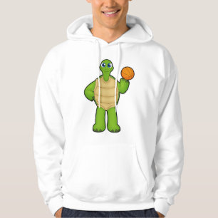 Turtle as Basketball player with Basketball Hoodie