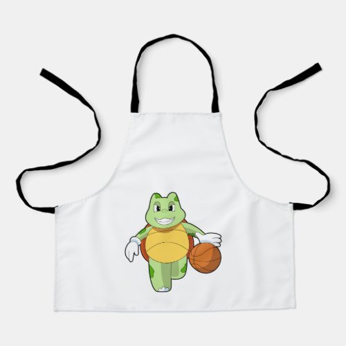 Turtle as Basketball player with BasketballPNG Apron