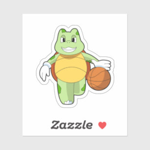 Turtle as Basketball player with Basketball.PNG Sticker