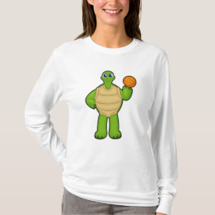 Turtle as Basketball player with Basketball T-Shirt