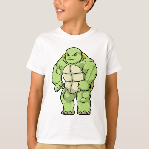 Turtle as Bodybuilder with Six pack T_Shirt