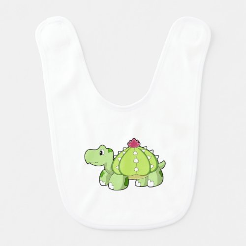 Turtle as Cactus Baby Bib