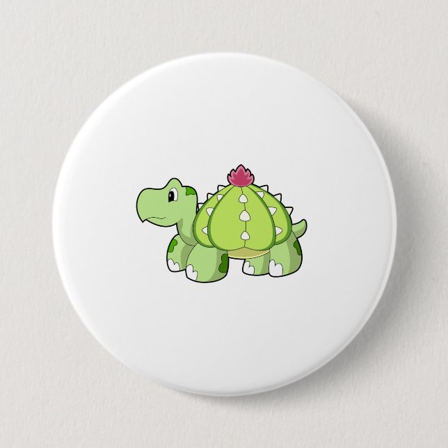 Turtle as Cactus Button (Front)