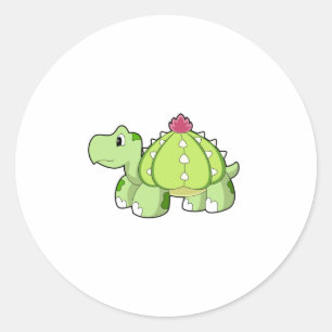 Turtle as Cactus Classic Round Sticker