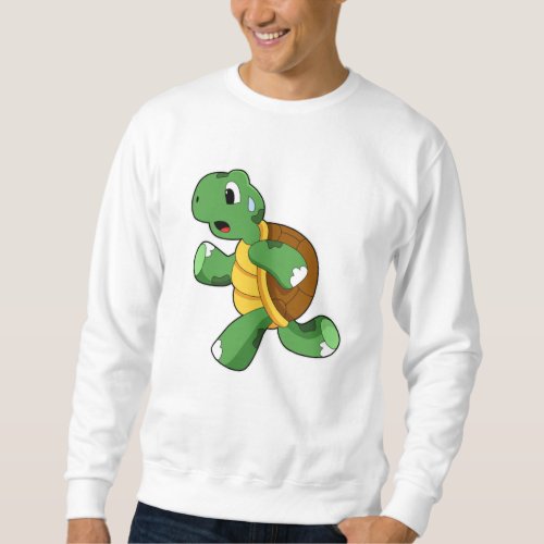 Turtle as Jogger at Running Sweatshirt