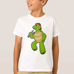 Turtle as Mechanic with Wrench & Cap T-Shirt