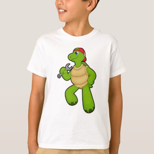 Turtle as Mechanic with Wrench  Cap T_Shirt