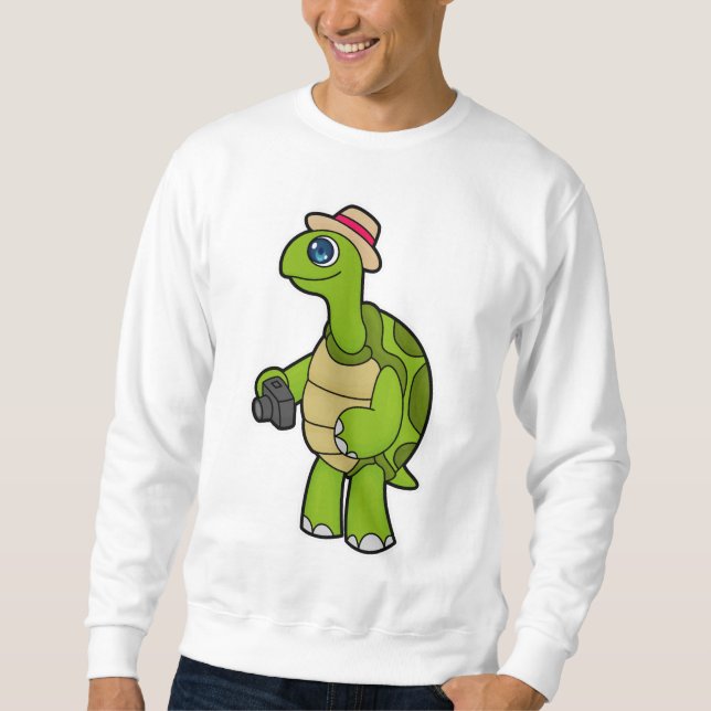 Turtle as Photographer with Camera Sweatshirt (Front)