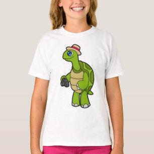 Turtle as Photographer with Camera T-Shirt