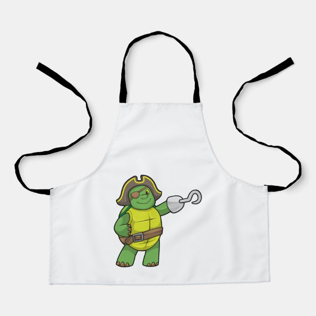 Turtle as Pirate with Hooked hand & Eye patch Apron (Front)