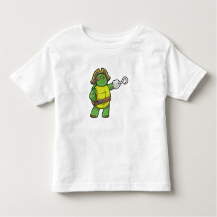 Turtle as Pirate with Hooked hand & Eye patch Toddler T-shirt