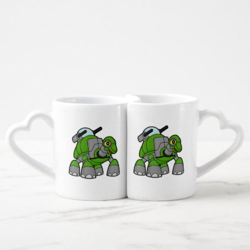 Turtle as Robot with Cannons Coffee Mug Set